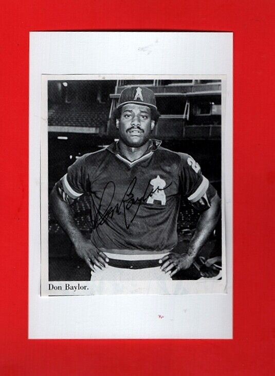 DON BAYLOR-CALIFORNIA ANGELS VINTAGE AUTOGRAPHED 4X6 BOOK Photo Poster painting-d.2017