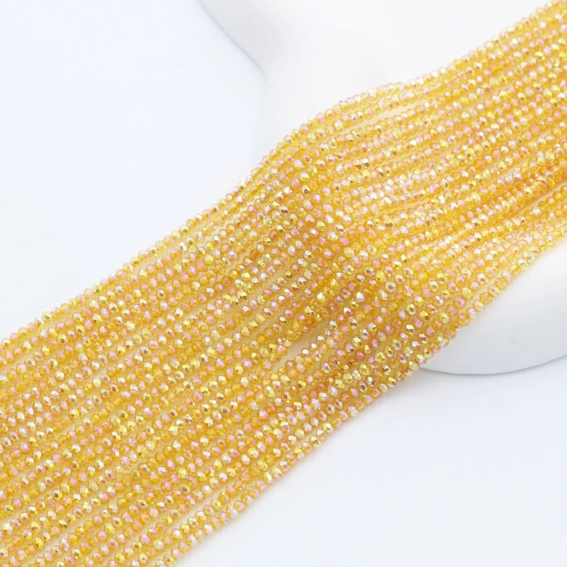 2 Pieces 2 Pieces Per Pack Artificial Crystal Glass Geometric Beads