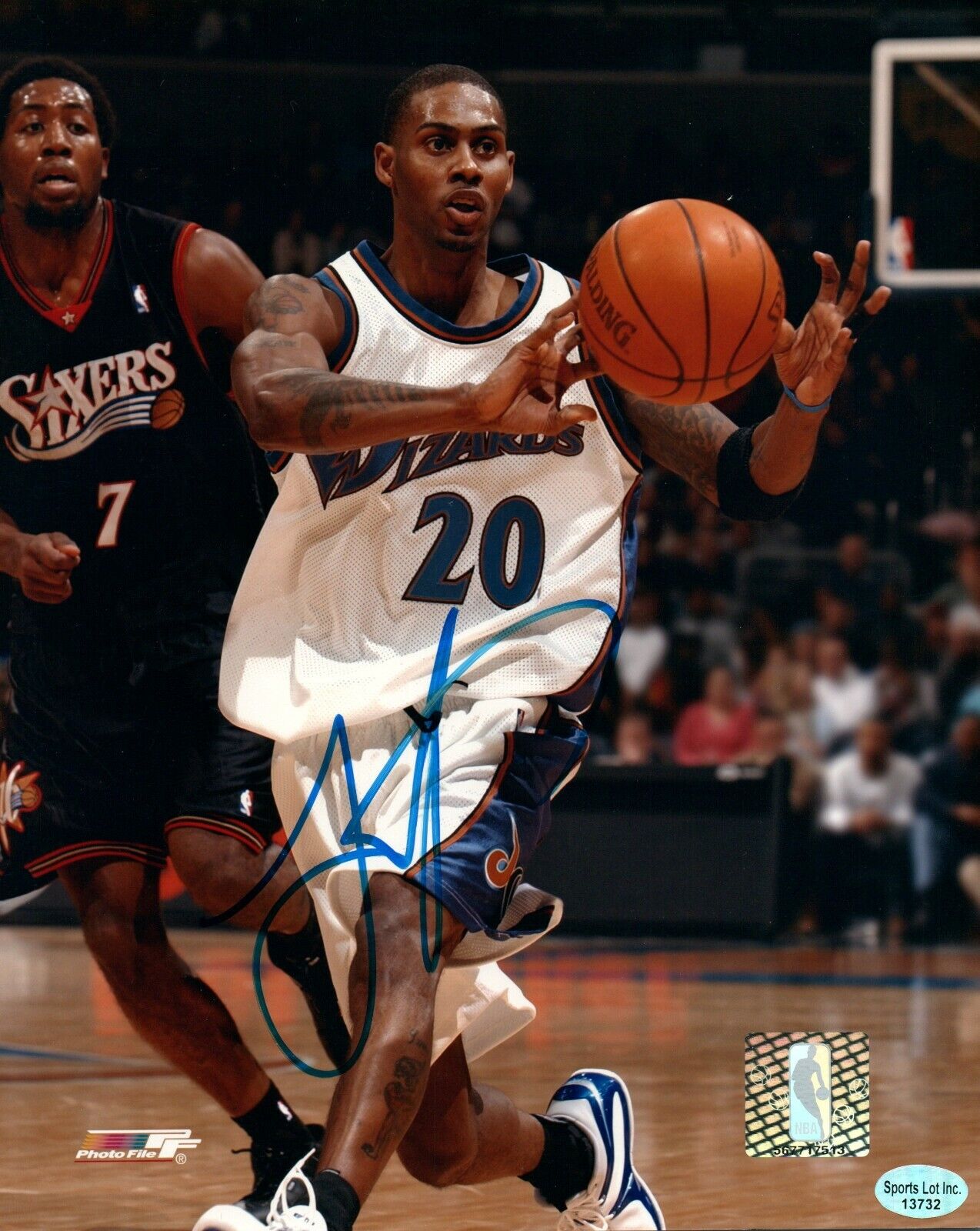 Larry Hughes Washington Wizards Hand Signed Autograph 8x10 Photo Poster painting NBA Hologram