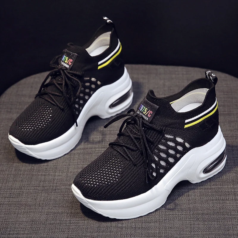 Qengg Qengg Celebrity Old Dad Female Shoes New Summer Net Gauze Small White Casual Sports Shoes Ins Tide Student Shoes Women's Shoes