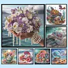 Beach Special Shaped 5D DIY Partial Drill Diamond Painting Kits for Adults Beginners Home Decor Diamonds Dots Gem Art Kits 11.81 X11.81inch