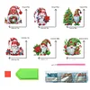 (US Local)6PCS  Xmas DIY Crystal Refrigerator Magnet for Decor (Christmas Gnome)