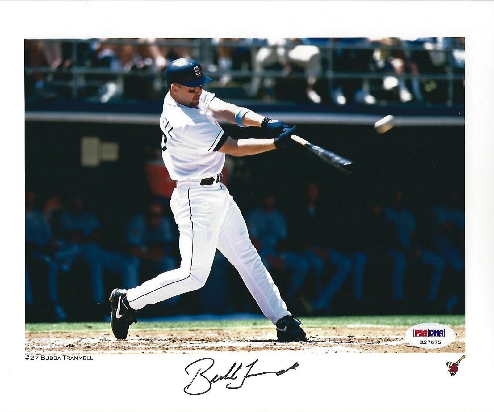 Bubba Trammell Signed Padres Baseball 8x10 Photo Poster painting PSA/DNA COA Picture Autograph