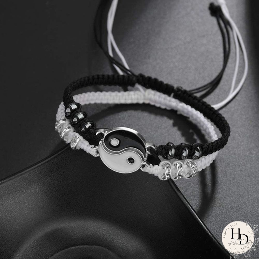 YinYang Adjustable Couple Bracelets Luck Bracelets Friendships Lovers Girlfriend Valentines Gift
