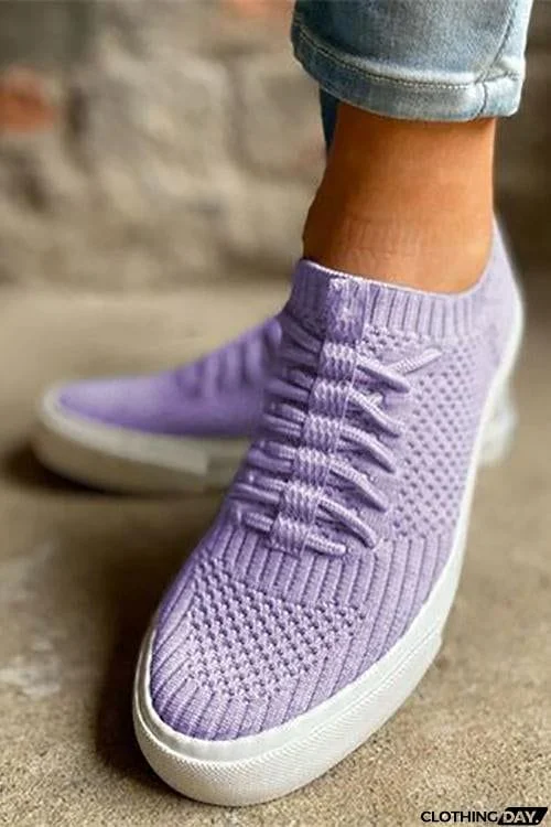 Knit Elastic Band Sneakers