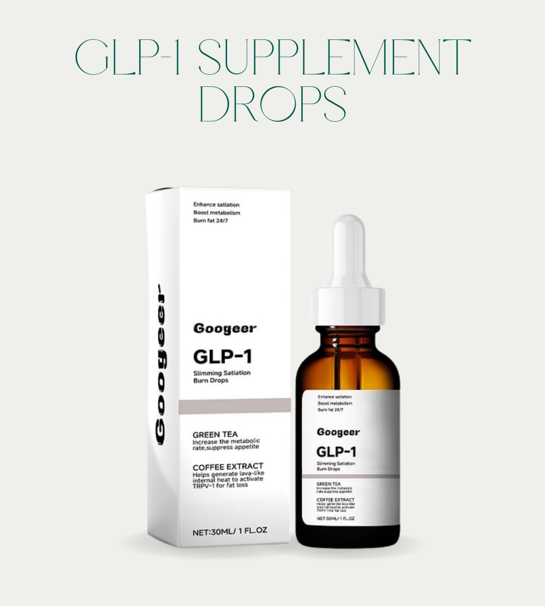 GLP-1 Supplement Drops – Apple Flavor Digestive Support, 30ml