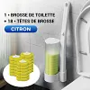 Ensemble de Brosse &agrave; Toilettes avec T&ecirc;tes de Remplacement Jetables