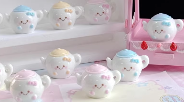 Mini JC Smiley Teapot DIY Resin Charm