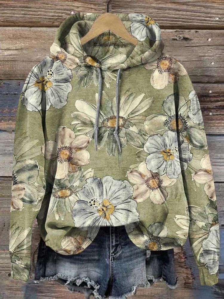 Floral statue hoodie best sale