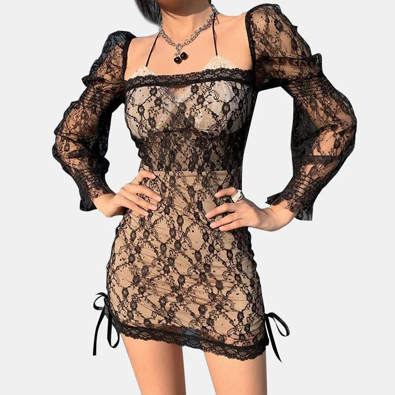 "Allure"Lace Slim Dress