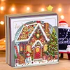 Acrylic Christmas House Diamond Painting Paper Towel Napkin Holder for Art Crafts