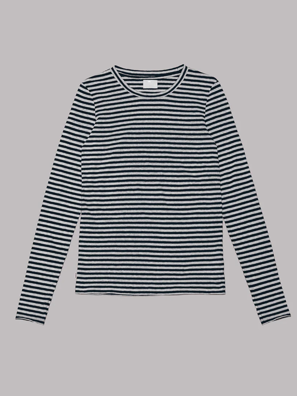 Round Neck Striped Casual Women's Long Sleeve Top tjj Shicloths