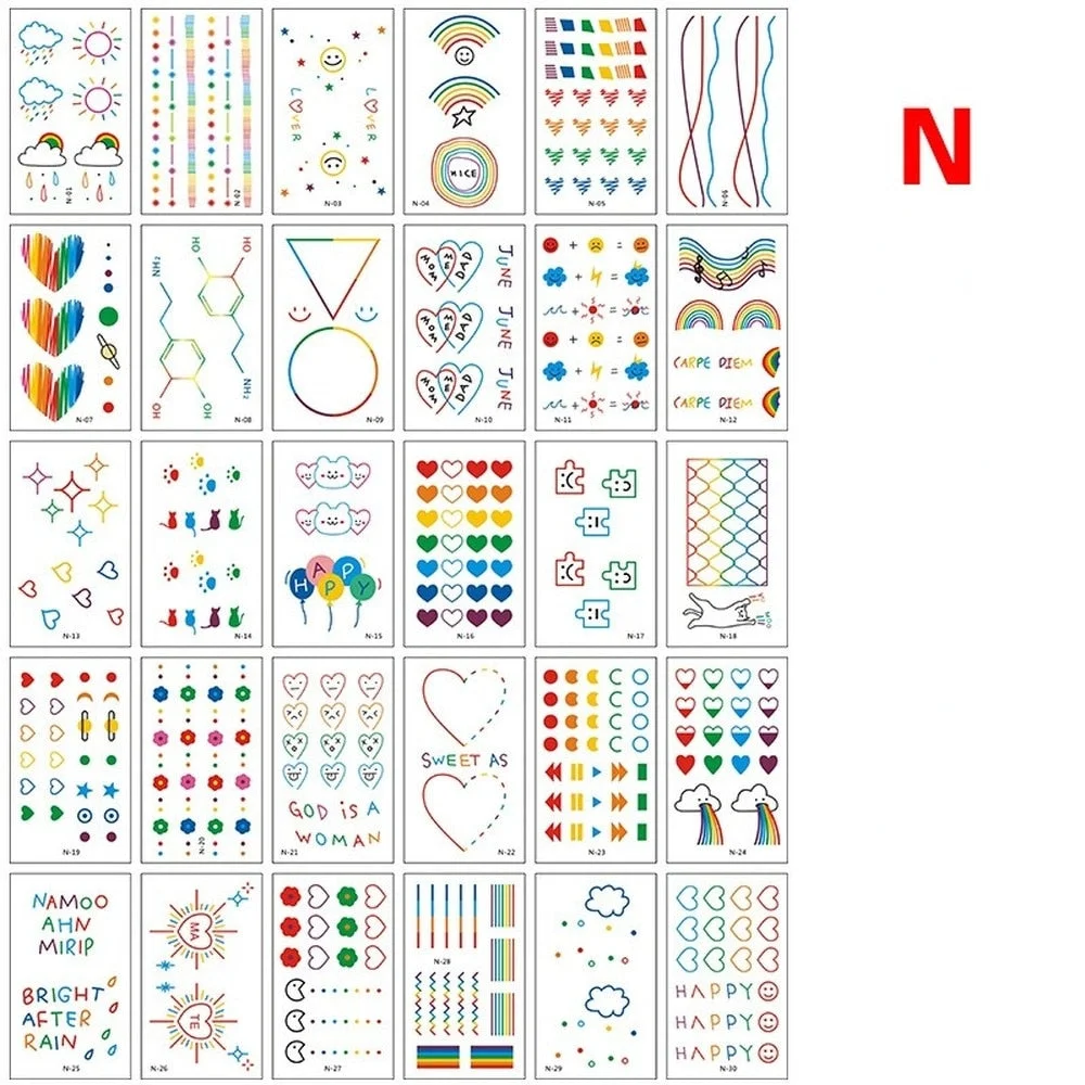 30pcs Ankle Black Line Body Art Flash Fake Waterproof Temporary Tattoos Women Arm Leg Chest Tatto Stickers Custom Flower Tatoos