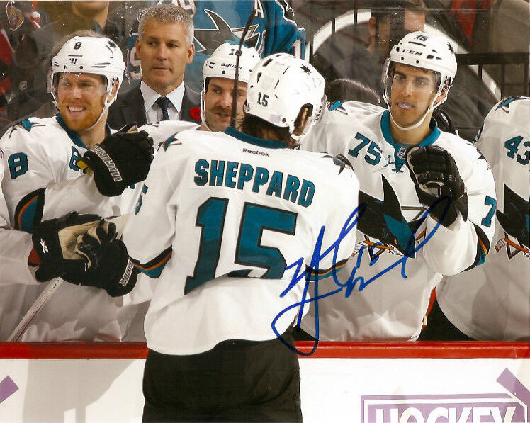 San Jose Sharks James Sheppard Signed Autographed 8x10 Photo Poster painting COA