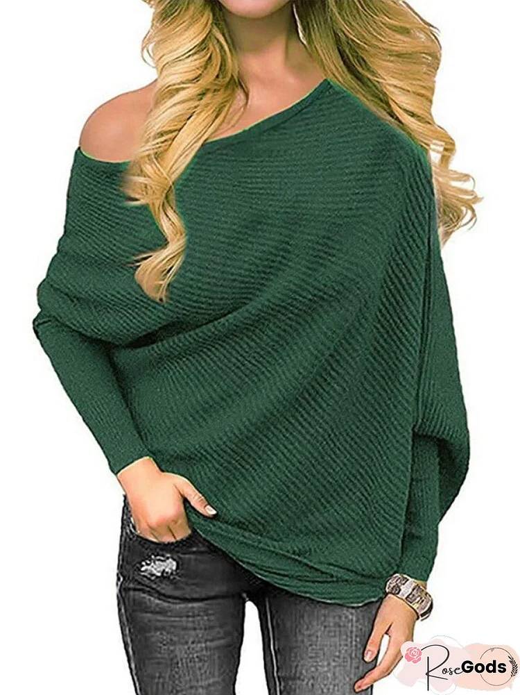 New Autumn Winter Women's Stitching Top Loose Casual Long-Sleeved Sweater Off-The-Shoulder T-Shirt Fashion Women Clothes Tops