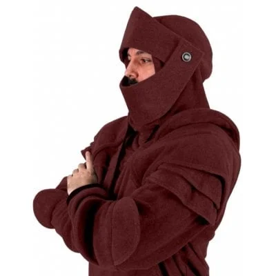 Uveng Uveng Hooded Elbow-Wearing Mask Fagroom Fagroom Faeling Fagmouse Solid-Color Coat Tunic Coswear