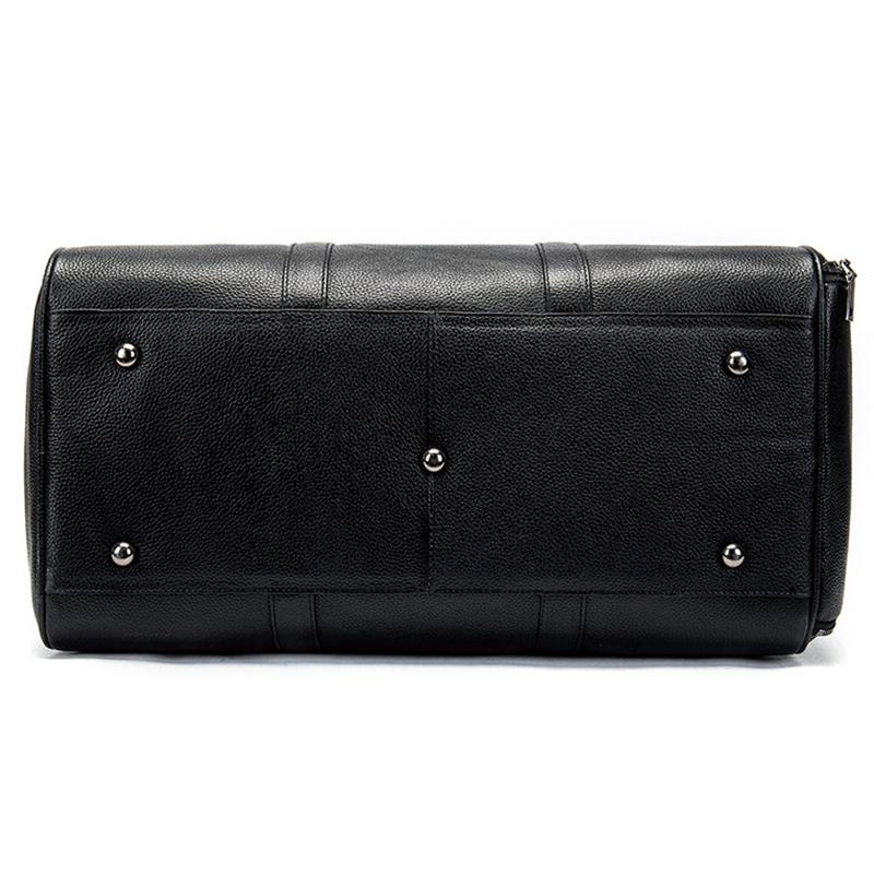 Leather Large Capacity Solid Color Duffel Bags Travelling Bag