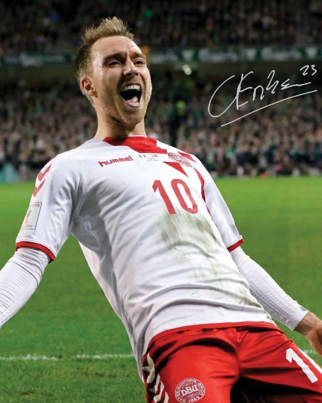 Christian Eriksen - Denmark Autograph Signed Photo Poster painting Print