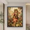 【Limited Stock Sale】Full Embroidery Cotton Thread11CT Print Retro Butterfly Girl Cross Stitch50x65cm tapestrymarket