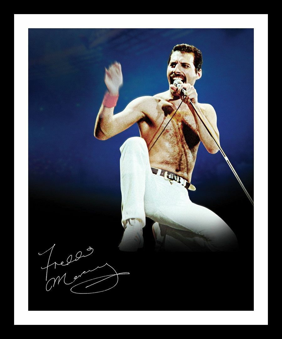 Freddie Mercury - Queen Autograph Signed & Framed Photo Poster painting