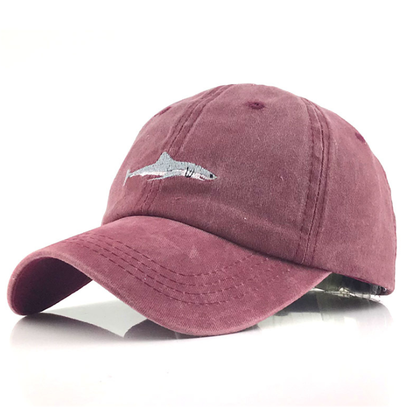Shark embroidery baseball cap casual hat