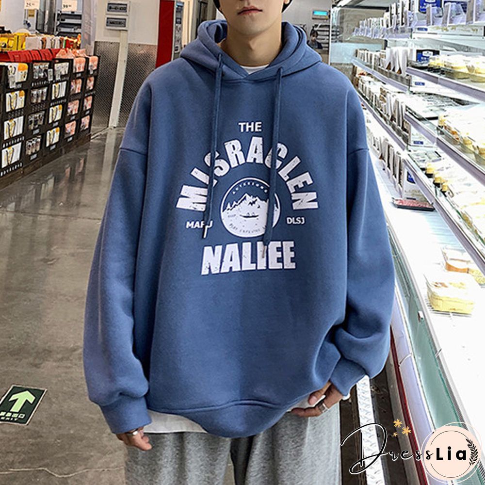 Mens Printed Casual Hoodie