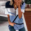 Novas roupas femininas de ver&atilde;o T-shirt de manga curta estampada com z&iacute;per