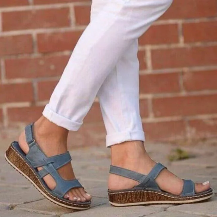 Yyvonne Summer New Large Belt Buckle Lady Sandals Slope And Leisure Beach Women's Sandals