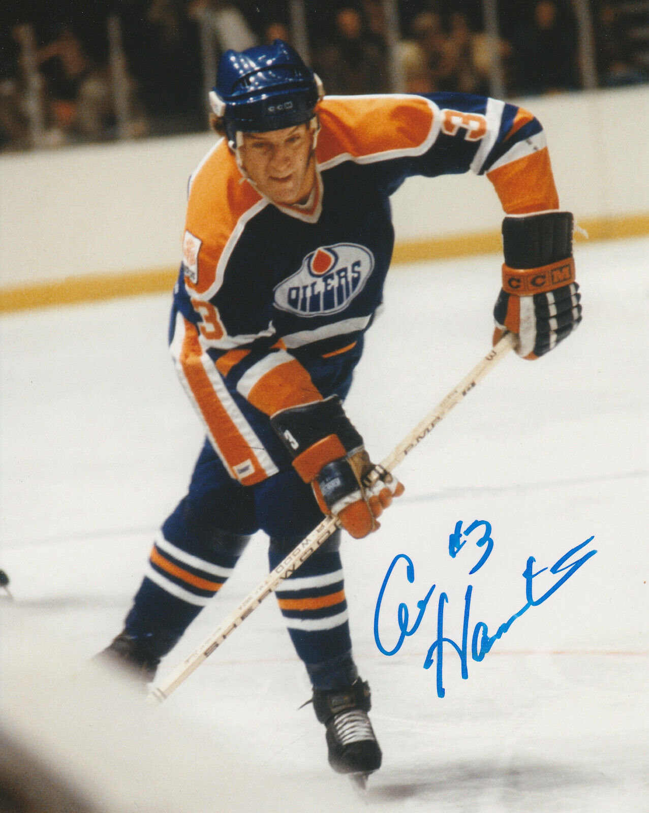 VINTAGE AL HAMILTON SIGNED EDMONTON OILERS 8x10 Photo Poster painting! Autograph EXACT PROOF!