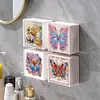 (US Local)Wall Mounted Butterfly DIY Diamond Painting Storage Box for Art Crafts