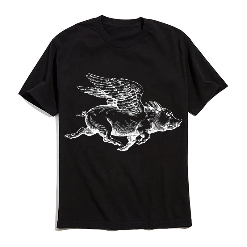 Flying Pig T-shirt Unisex Graphic Tee 