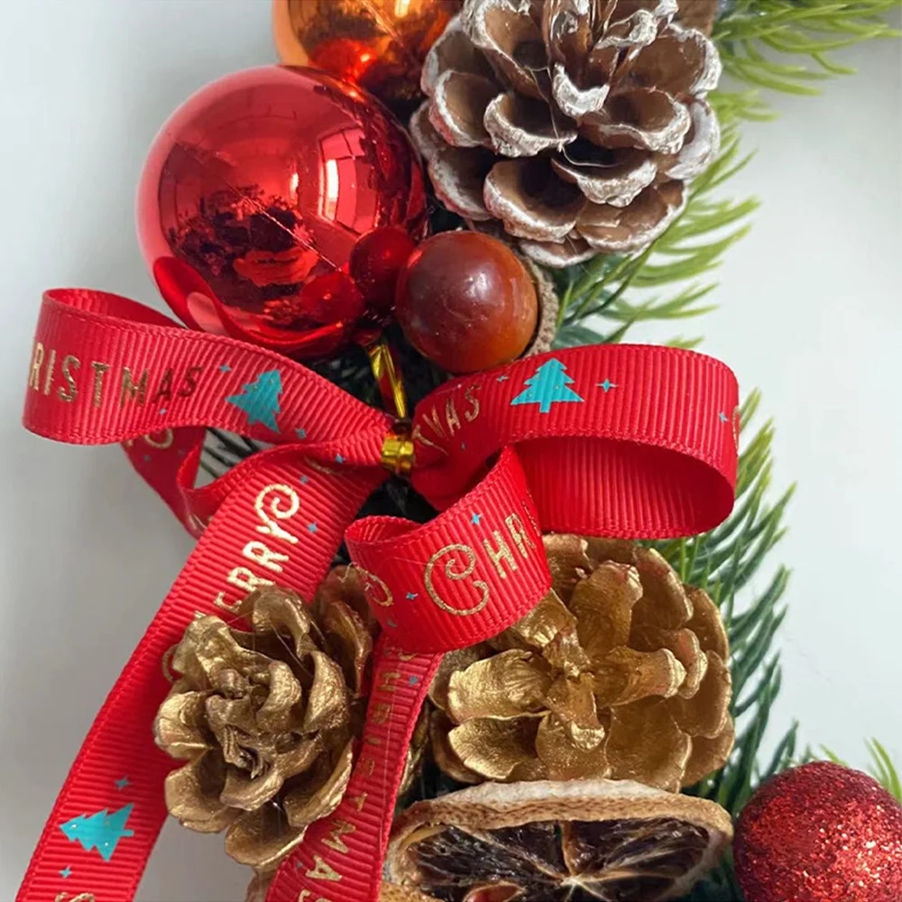 Christmas wall decoration pine cone garland props ornaments
