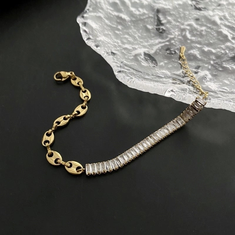 Basic Minimalist Classic Style Geometric Titanium Steel Bracelets In Bulk