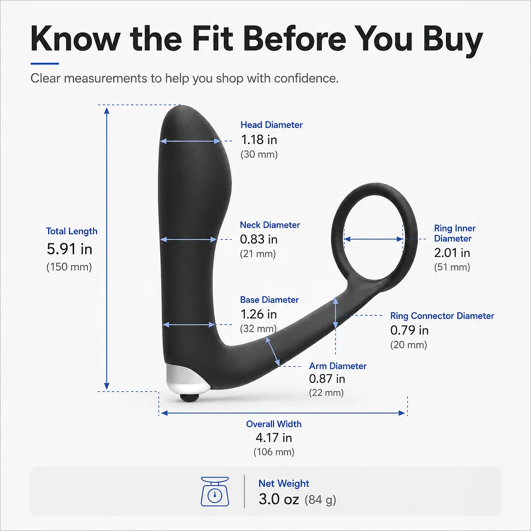 Vexo &ndash; Wearable Prostate Massager With Cock Ring & Bullet Vibrator