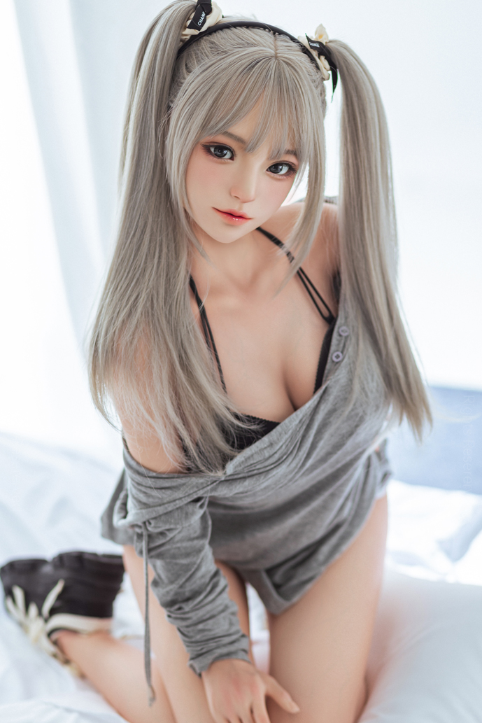 Doll Senior‌ Big Breasts 148cm Realistic College Girl Sex Doll | Young Girl with Grey Twin Tails H4733 Doll Senior‌ HANIDOLL
