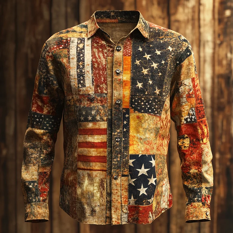 Vintage America 250th Anniversary Long-Sleeve Shirt socialshop