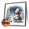 5D DIY Full Square Drill Diamond Painting Snowy Night Bear Kit Decor 30x30cm