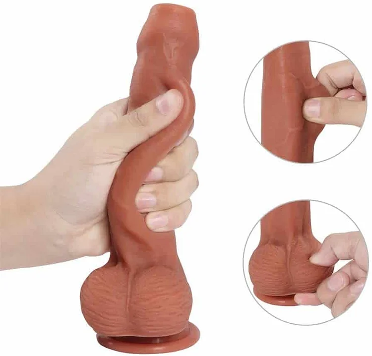8.46 INCH REAL DILDO WITH FORESKIN