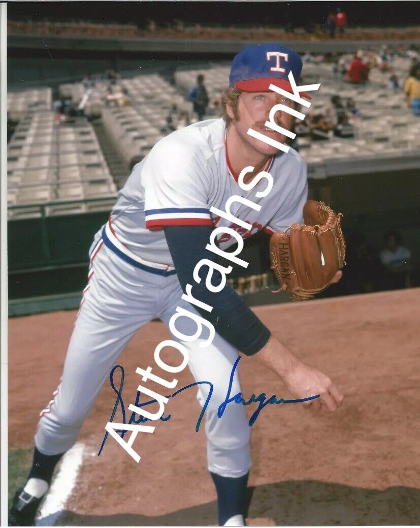 Steve Hargan autographed 8x10 Texas Rangers Topps Vault#3