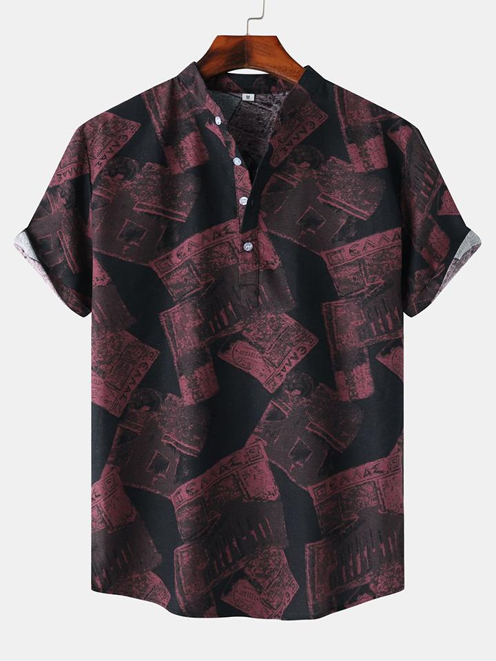 - Cotton And Linen Retro Gorgeous Floral Shirt
