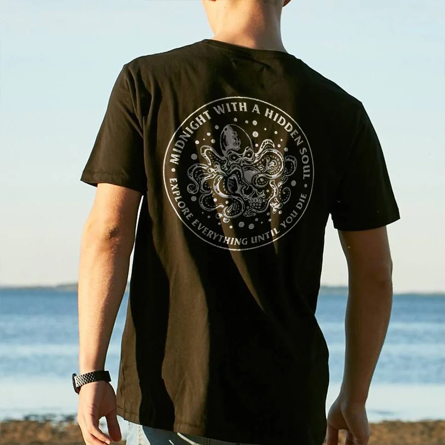 Midnight With A Hidden Soul Printed Men's T-shirt