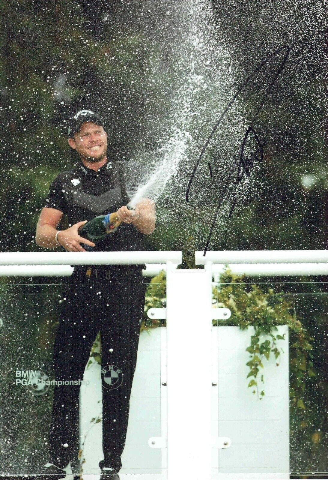 Danny WILLETT BMW Wentworth SIGNED 2019 Autograph 12x8 Golf Photo Poster painting 1 AFTAL COA