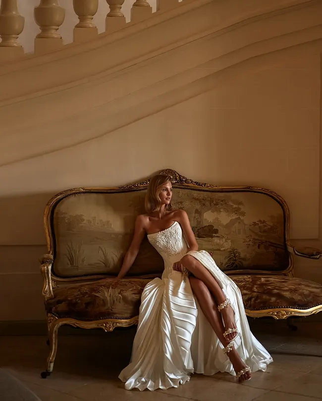 cream wedding dress Ravella