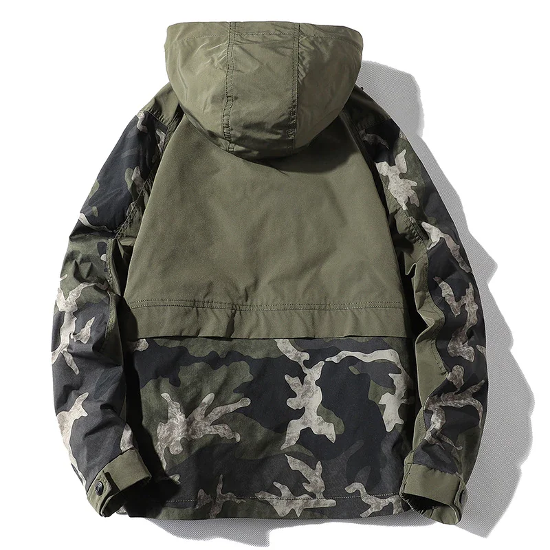 New Men's Loose Jacket Fashion Camouflage Hoodie