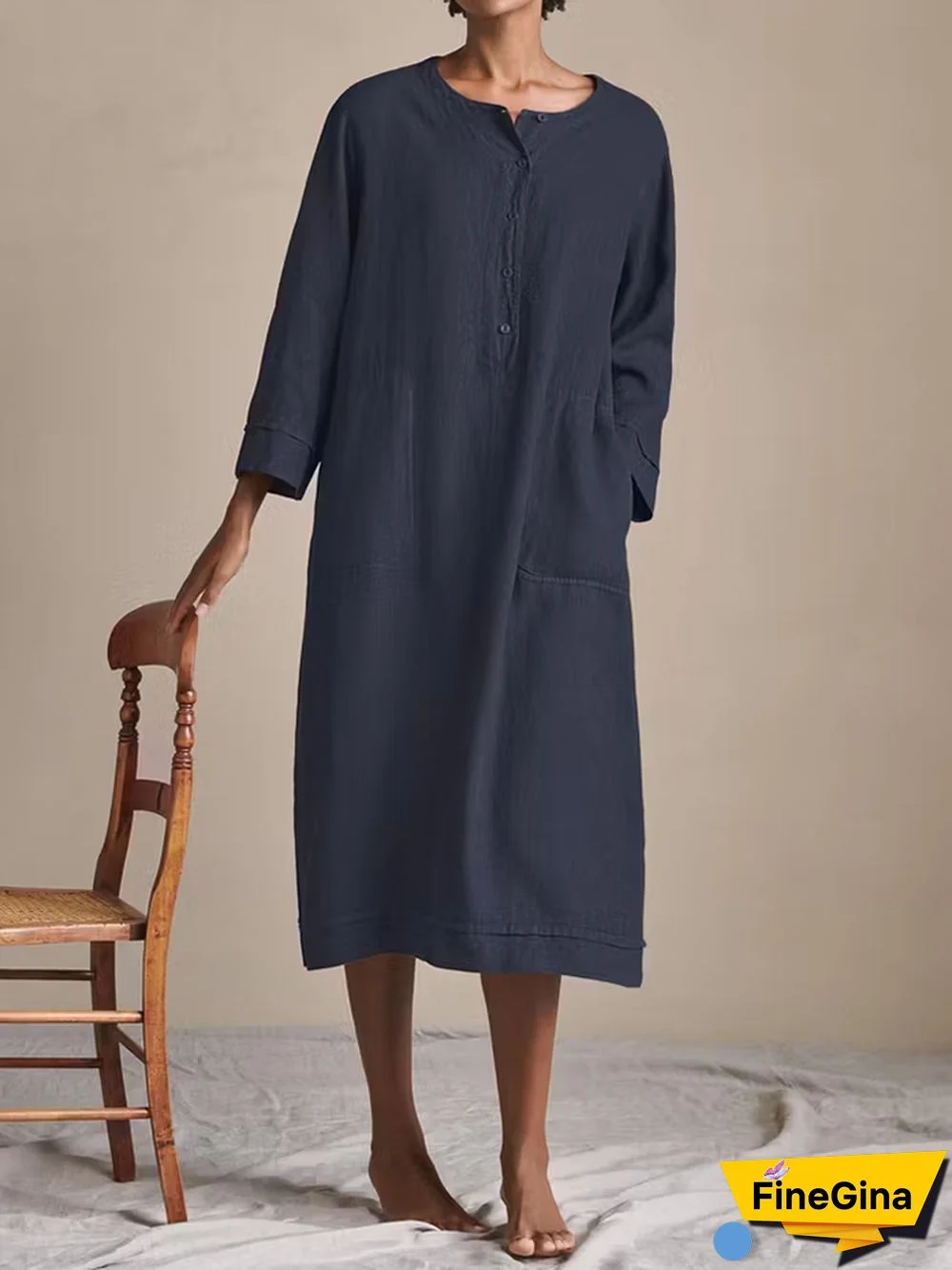 Willow Linen Laundered Dress