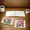 2 Pack Rose DIY Diamond Art Spiral Notebook Kit 80 Pages No Lines