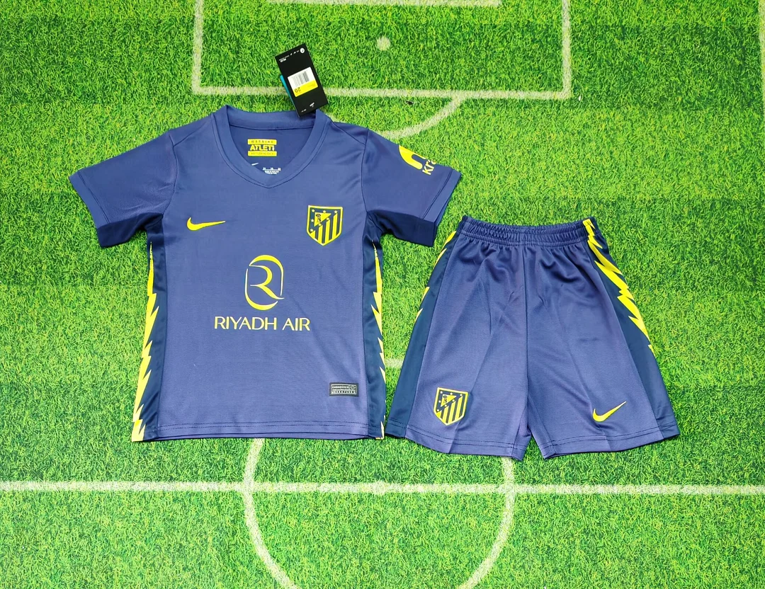 25/26 Atletico Madrid Away Kids Kit Football Jersey Thai Quality