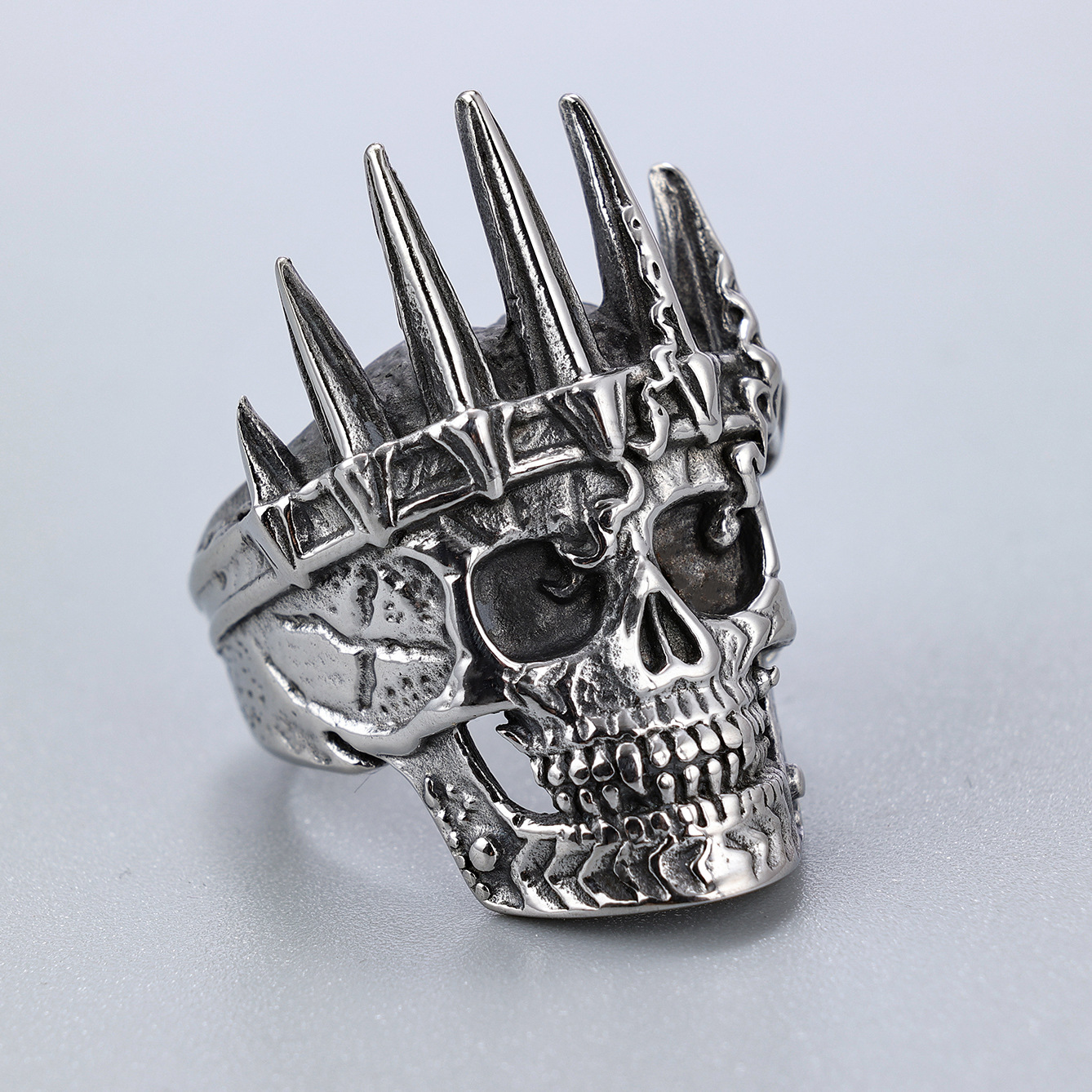Crown Skull Titanium Steel Men's Ring