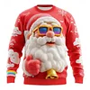 Unisex Santa Claus 3D Printed Casual Round Neck Sweatshirt Christmas Decoration Party