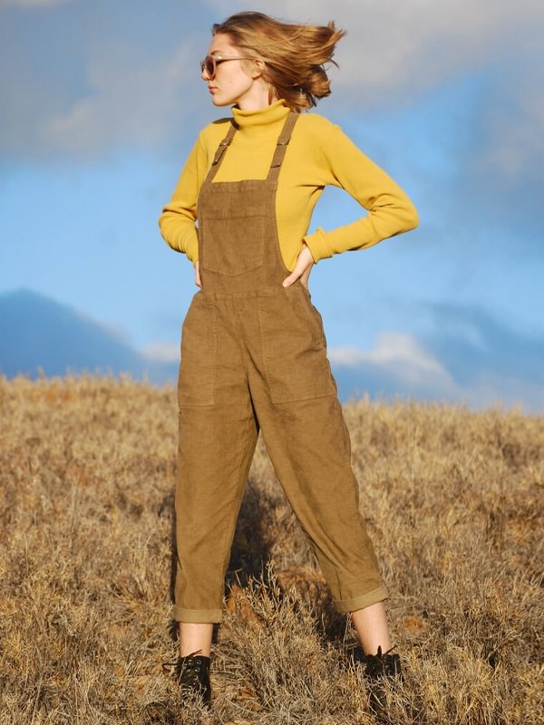 Solid Color Overalls